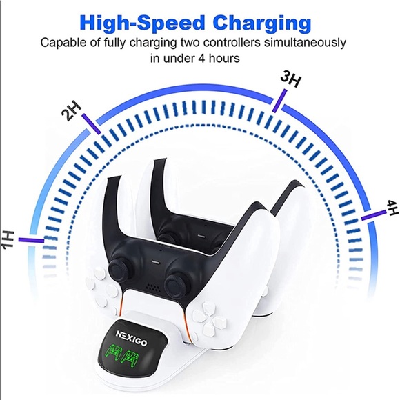 Nexigo Dobe PS5 Controller Charger Upgraded Charging Station Dock LED Indicator - Picture 6 of 10